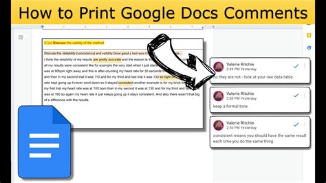 how do you print a google doc with comments